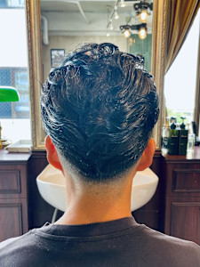【40代 男性】ロンドンパーマオールバック（大宮/バーバー）