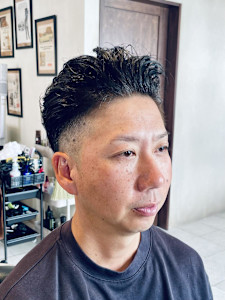 【40代 男性】ロンドンパーマオールバック（大宮/バーバー）