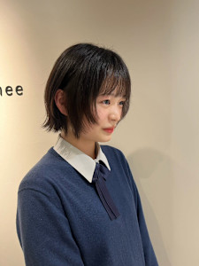 韓国風レイヤーボブ