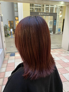 20代人気！ピンクボルドーカラー