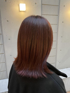 20代人気！ピンクボルドーカラー