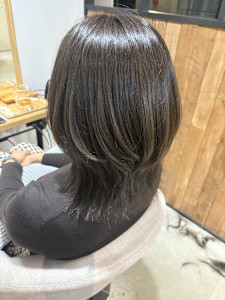 アッシュグレージュ/レイヤー/４0代/薬院/久保