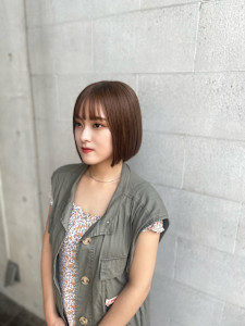 ナチュラルミニボブ（ラインバング）