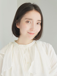 ショート・ボブ/丸顔/前髪あり/絶壁解消/40代/50代/