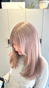 透け感ピンクベージュ