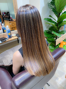 白髪ぼかしハイライトカラー30代40代50代グレージュ