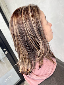 上品ハイライト/白髪ぼかし/  ミルクティーベージュ