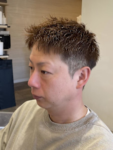 メンズアップバングショート