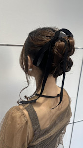 オリーブグレ／小顔に見せるヘア／ココアベージュ/黒髪カタログ