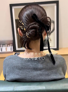 カチモリヘアで大人可愛いヘアセット