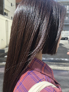 ロング　ストレート　レッド　モード