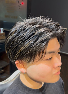 センター分けショートレイヤー