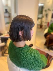 ボブ/ダブルカラー/シナモンベージュ/まろみカラー/透明感