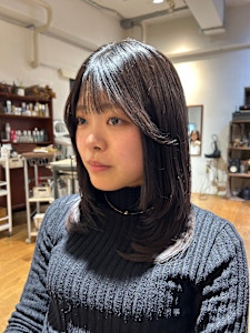 レイヤーカット /顔まわり/前髪カット/韓国