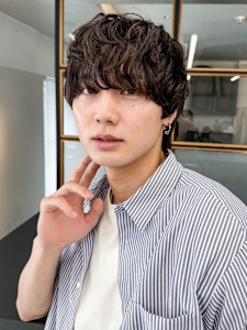 メンズパーマツイストスパイラル×韓国風マッシュ束感