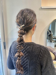 編みおろし×お呼ばれヘア