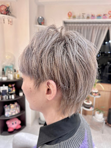 メンズ×シルバーグレージュ