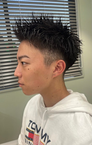 スパイキーアップバングショート