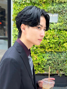 ゆるふわカールセンターパート【福岡/天神/くせ毛カット】