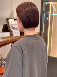 髪質改善 ブラウンカラー 大人ボブ 艶髪 透明感カラー