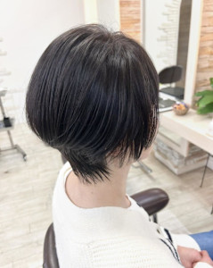 20代30代40代小顔ハンサムショートアッシュブルーブラック