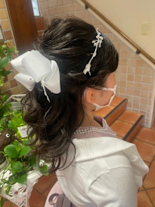 ふわふわハーフアップ