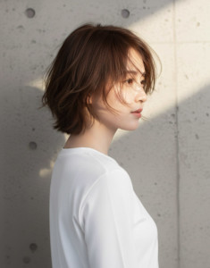 大人ショート　ソフトウルフ　ナチュラル