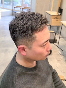 リヒートパーマメンズパーマ大人ヘア目黒