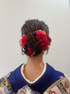 成人式ヘア　ローシニョン