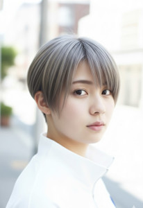 大人ショート　ハンサムショート　刈り上げ女子