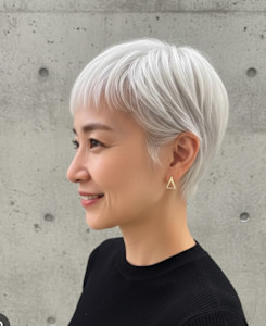 大人ショート　グレーヘア　ナチュラル - くせ毛に特化した髪質改善サロン　SORA掲載