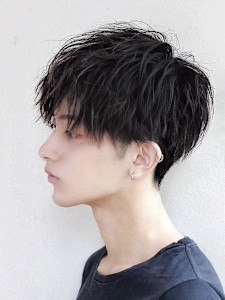 前下がり無造作コンマバング