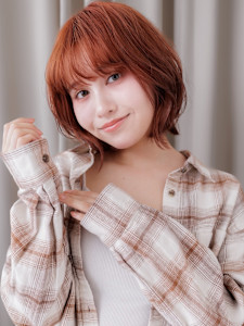 ワインレッド大人ガーリー抜け感ゆるふわミディアム20代30代