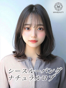 シースルーバングナチュラルロブ☆銀座/東京駅