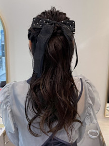 お呼ばれヘア大人気ハーフアップ