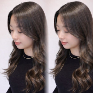 透明感爆誕オリーブベージュカラー