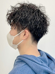 ツイストスパイラルパーマ ツーブロック マッシュパーマ