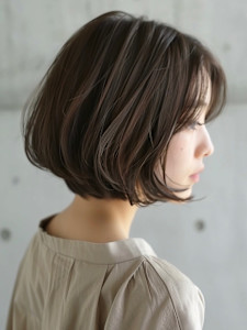ナチュラルハイライト/透明感ブラウン/小顔/ボブ