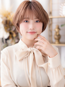 大人ガーリーオレンジゴールドハッシュカット　ミックスカラー