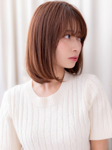 インナーカラーワンカールミディアムレイヤー　ボルドーカラー - COVER HAIR bliss【カバーヘア ブリス】北浦和/北浦和西口店掲載