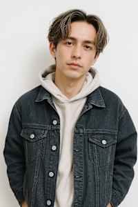 【新宿】センターパートスパイラルパーマ