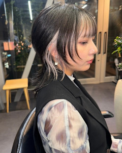 オーダーメイド　デザインカラー　ケアブリーチカラー　ウルフ