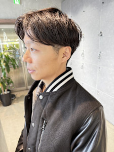 メンズカット/センターパート