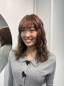 クリームパーマ/パーマアレンジ/ウェーブヘア/ベージュカラー