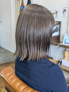 外ハネボブ×オリーブベージュ