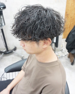 メンズカット/波巻きパーマ