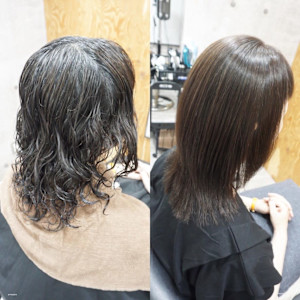髪質改善縮毛矯正スタイル