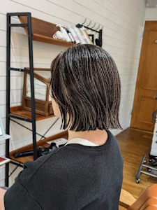 外ハネボブ×白髪ぼかしハイライト