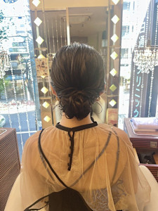ヘアアレンジ/ヘアセット/カチモリ/編みおろし/シニヨン　