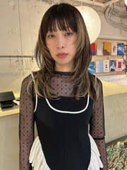 シャギーレイヤー　バタフライレイヤー　ハイライトカラー